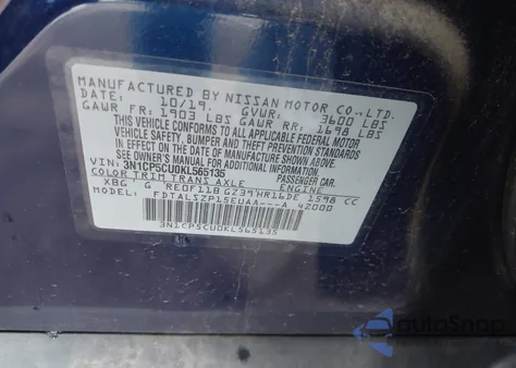 2019 Nissan Kicks Sv из США, поврежденный, VIN 3N1CP5CU0KL565135